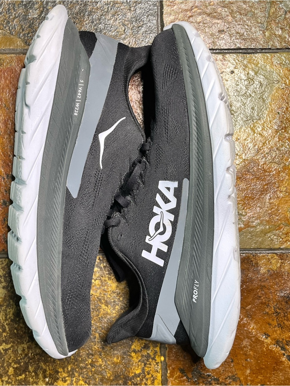 Hoka Men’s Black and Gray Athletic Running Shoes 10D
